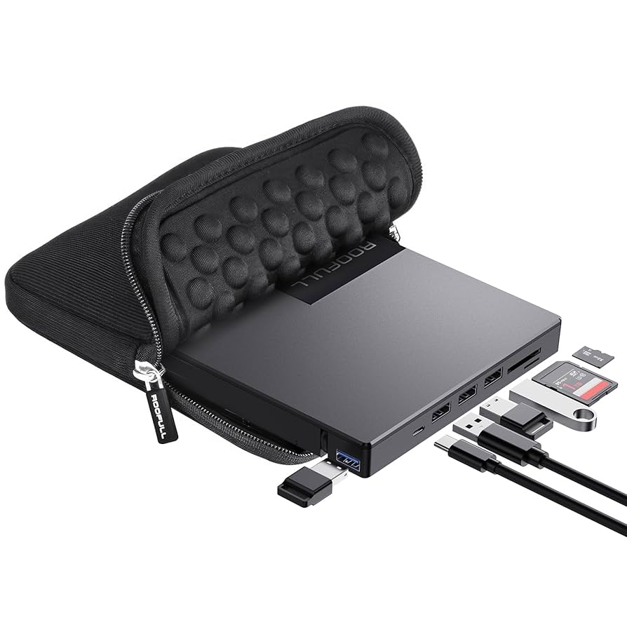 Amazon.com: ROOFULL External CD DVD Drive for Laptop 8-in-1